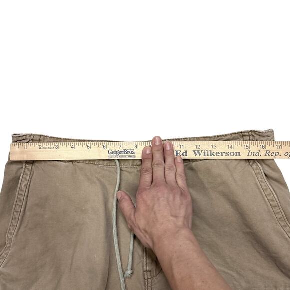 Abercrombie Fitch Cargo Shorts Mens Sz 30 Brown Cavas Distressed Raw Hem *READ* - Picture 6 of 8